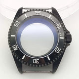 42MM Pvd Black Submariner Watch case Diver Mod Accessary Double Domed sapphire for NH35 34 36 38 etc 10Bar