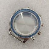 41mm Chronograph watch case for vk63 quartz Movement 316l stainless steel mineral glass