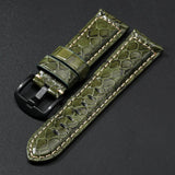 Handmade Snake Leather Strap Skin 20mm 22 24 26MM Textured Genuine Leather band