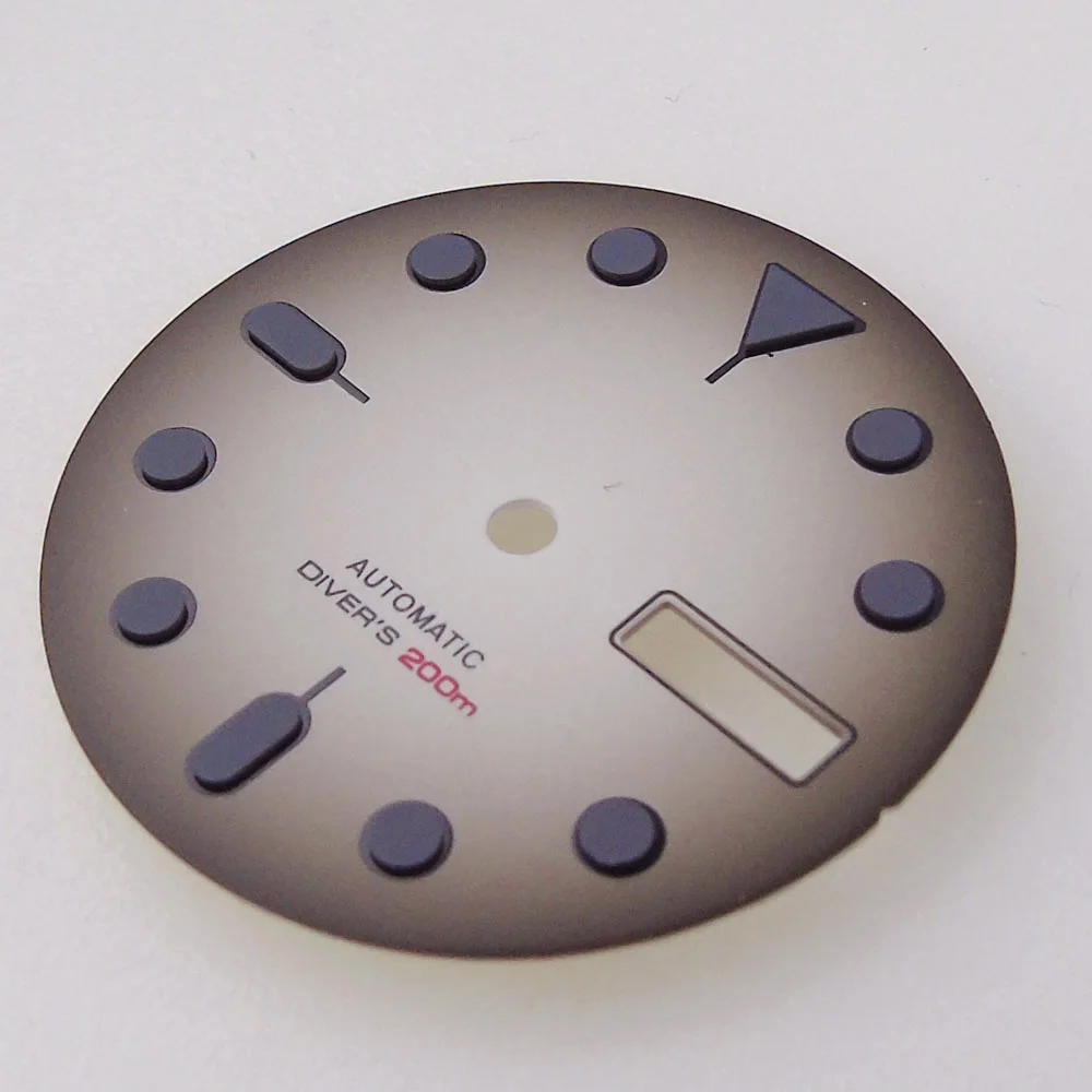 29MM dial for NH36 calendar week green luminous 3/3.8 position SKX007