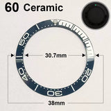 Ceramic Bezel For 42MM Seamaster Case diameter 38mm * 30.7mm
