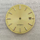 Sterile 31.8MM Waffle dial For nh35 movement green luminous Royal oak Prx watch accessories