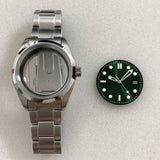 38MM AirKing / explorer watch case 316L stainless steel case sapphire for NH35 NH34 NH36 Nh38 etc movement
