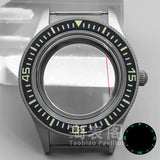 40MM titanium-coated Fifty Fathoms Watch Case Luminous Bezel Domed Sapphire for NH35 36 ETA2824 PT5000 movement 10Bar