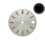 28.5mm NH35 Dial Log Marker Sunburst Surface BGW9 Luminous Dial blue
