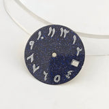 NH35 Starry dial enamel surface blue gold sand NH36/4R35 mechanical watch watch accessories size 28.5mm