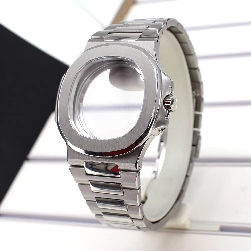 Stunning Miyota 9015 watch case 40mm Nautilus Mod Case super thin 10mm 10ATM  Sapphire Crystal