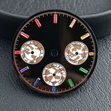 29Mm VK63 Dial luminous suitable for multi-function quartz movement Chronograph and supports customized logo.