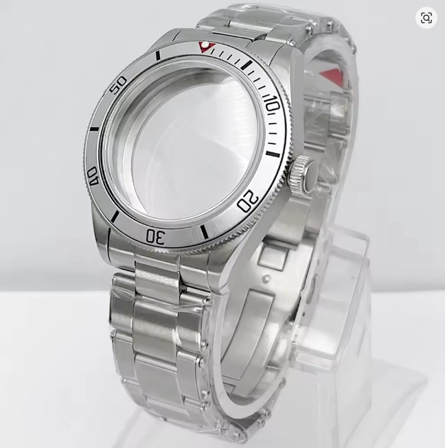 39MM BB58 Watch Case with Oyster Bracelet dome sapphire glass case for NH35NH36ETA2824 movement