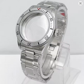 39MM BB58 Watch Case with Oyster Bracelet dome sapphire glass case for NH35NH36ETA2824 movement