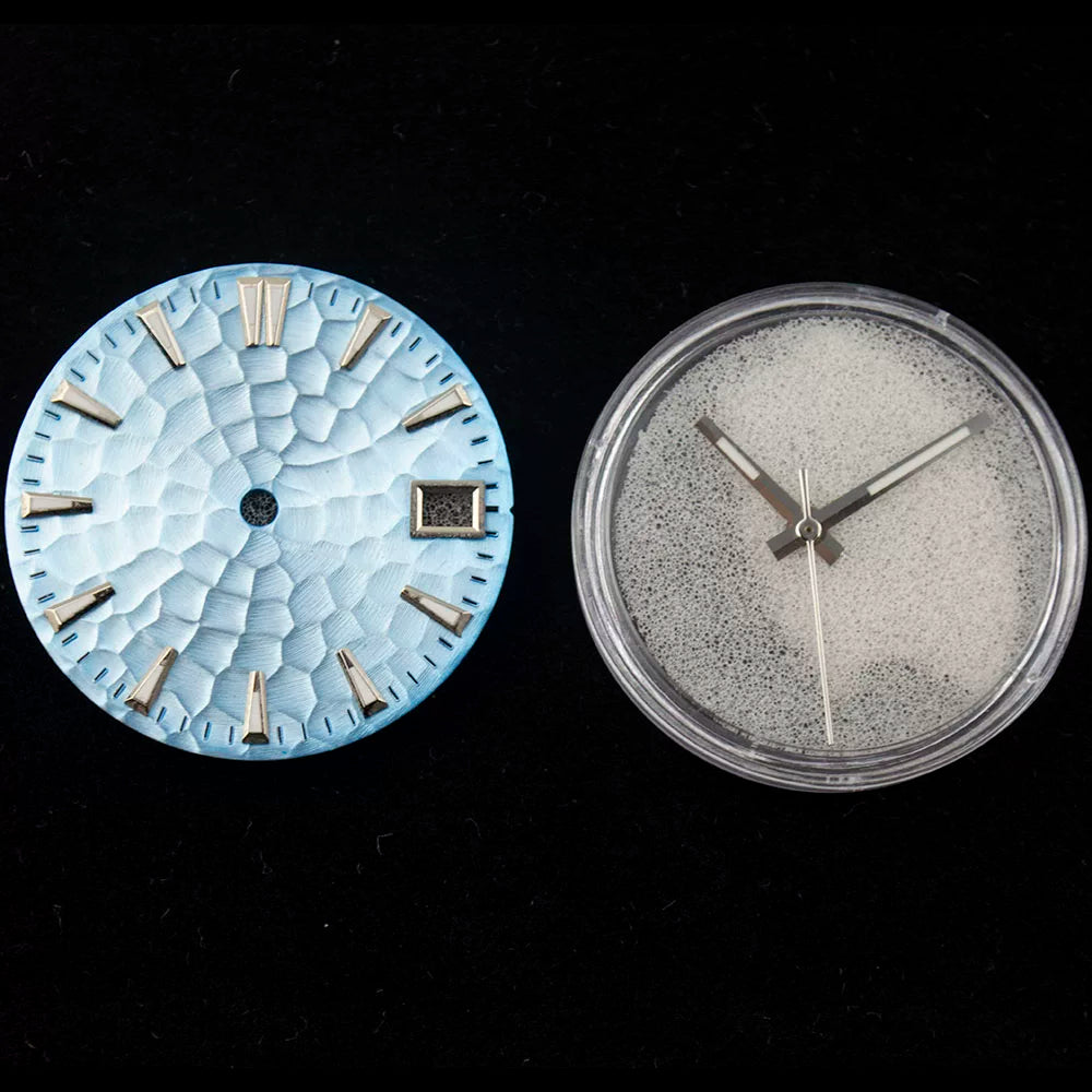 28.5mm Honey Comb dial green luminous watch face suitable for NH35 movement+hands
