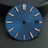 31.8mm Waffle Watch Dial no logo Sterile Green luminous for NH35/NH36 custom logo Available Prx