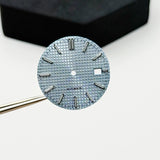 Sterile 31.8MM Waffle dial For nh35 movement green luminous Royal oak Prx watch accessories