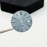 Sterile 31.8MM Waffle dial For nh35 movement green luminous Royal oak Prx watch accessories