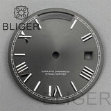 29MM Miyota 8285 Dial Roman numeral Sunburst dual calendar scale dial modified