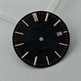 Full Sterile 31.8mm Waffle Dial green luminous dial for NH35 mechanical movement PRX Royal Oak AP etc