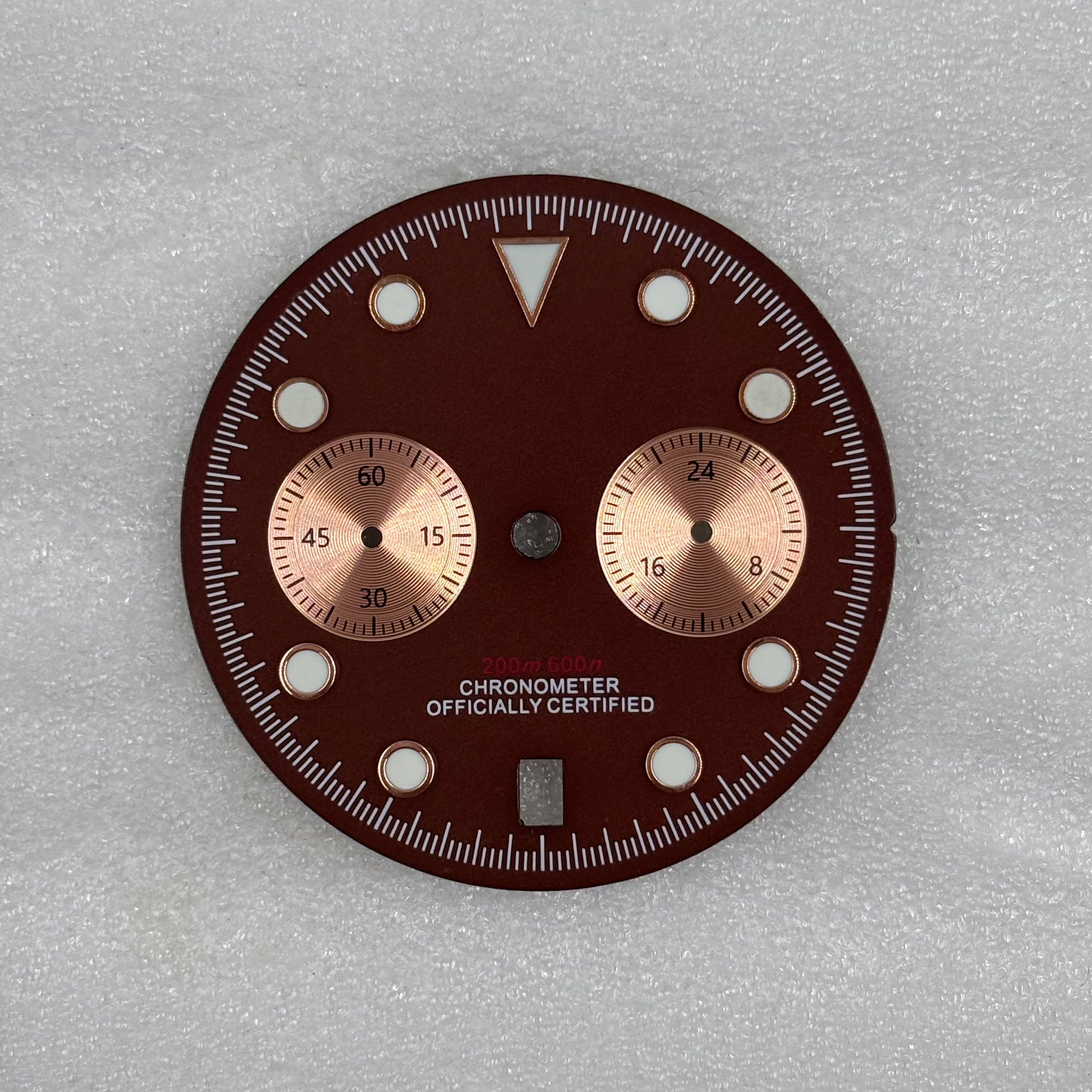 32.5mm Speedmaster VK64 Dial for quartz movement green luminous 2 eyes