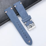 Suede leather Strap Quick-release real cowhide flip leather strap 18 20 22 24mm unisex
