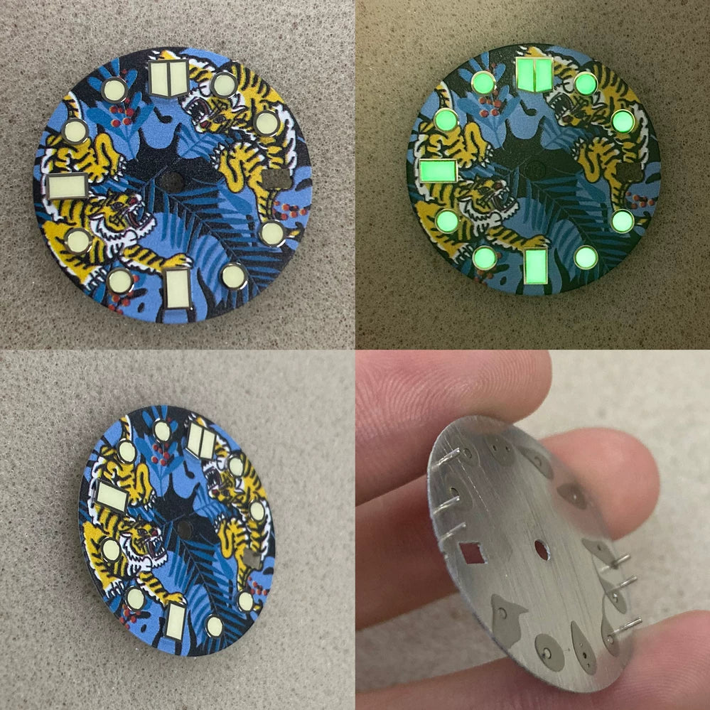 Painting Dial Sterile Japan C3 super luminous 28.5mm  for NH35/4R36A movement 3 /3.8