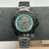 40MM Skeleton Yacht-Master Watch Automatic NH72 hollow movement green luminous sapphire10 Bar