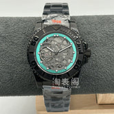 40MM Skeleton Yacht-Master Watch Automatic NH72 hollow movement green luminous sapphire10 Bar