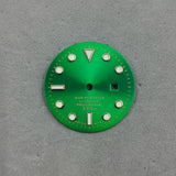 Lady Submariner Dial 24.5mm Sunburst green luminous light for installing NH05 modified watch accessories
