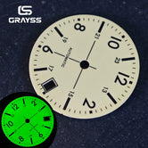 Full lume dia 28.5MM /33.5mm Pilot Watch dial C3 luminous for NH35 miyota 8215 PT5000 ETA2824 Sw200 etc