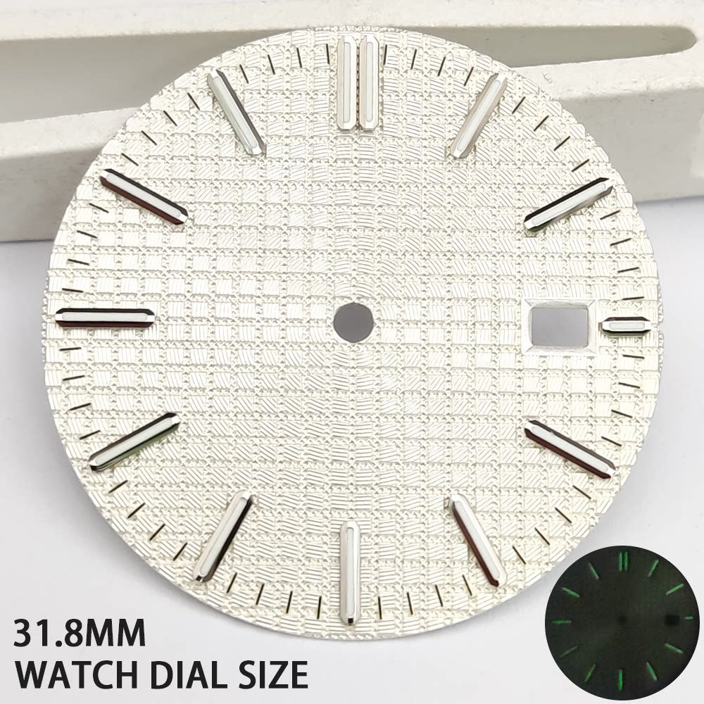 31.8MM Oak Watch Dial Luminous Suitable for NH35A Movement Rose Gold blue green white Prx
