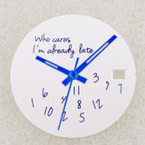 NO Date Window Dial Who Cares I'm Already Late for NH35 movement 28.5mm Green Lume Hands
