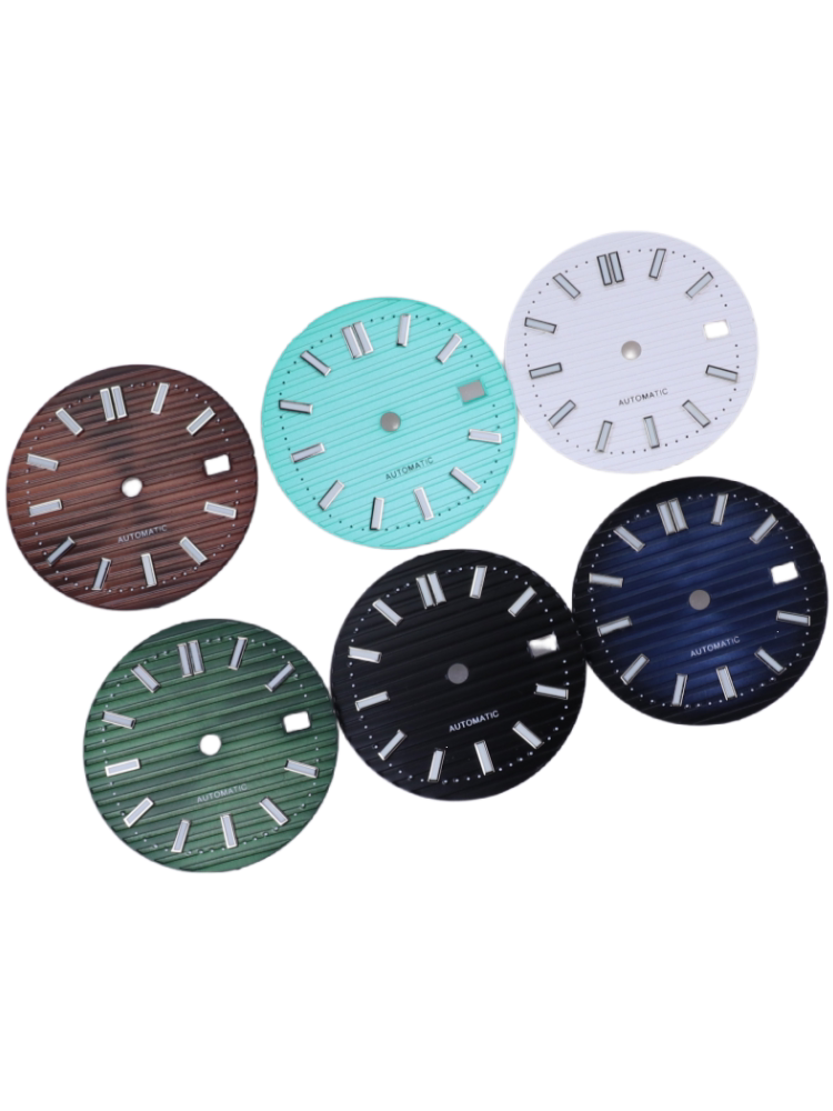 30.5MM Nautilus Dial Green luminous for NH35 mechanical automatic movement with hands