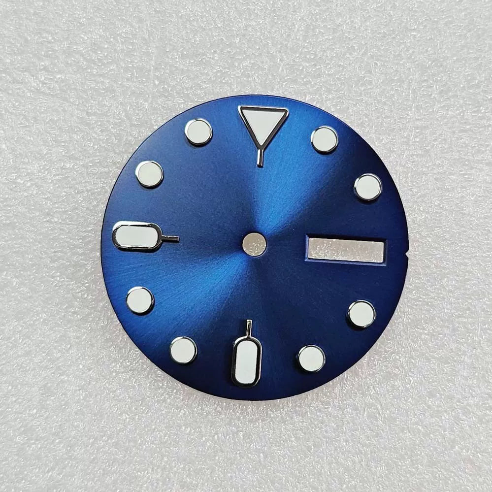 28.5MM NH36 Dial green luminous Day Date Window For 3.3.8.4.2 Crown Skx007 Style