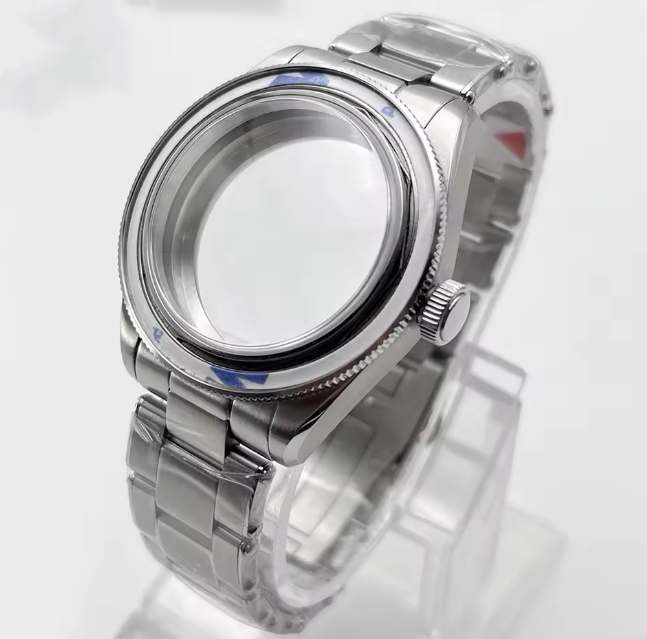 39MM BB58 Watch Case with Oyster Bracelet dome sapphire glass case for NH35NH36ETA2824 movement