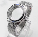 39MM BB58 Watch Case with Oyster Bracelet dome sapphire glass case for NH35NH36ETA2824 movement