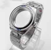 39MM BB58 Watch Case with Oyster Bracelet dome sapphire glass case for NH35NH36ETA2824 movement