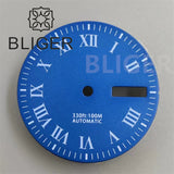 29mm NH36 Dial Day DateWindow Classic Roman Number Marker Green Luminous
