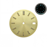 28.5mm NH35 Dial Log Marker Sunburst Surface BGW9 Luminous Dial blue