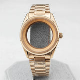 40MM White Birch Forest Watch Case business for NH35 34 36 38 etc Movement silver black gold