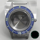 40MM titanium-coated Fifty Fathoms Watch Case Luminous Bezel Domed Sapphire for NH35 36 ETA2824 PT5000 movement 10Bar