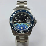 40mm NH35 SUBMARINER  Diver with earth dial 10bar Sapphire Automatic Full Lume
