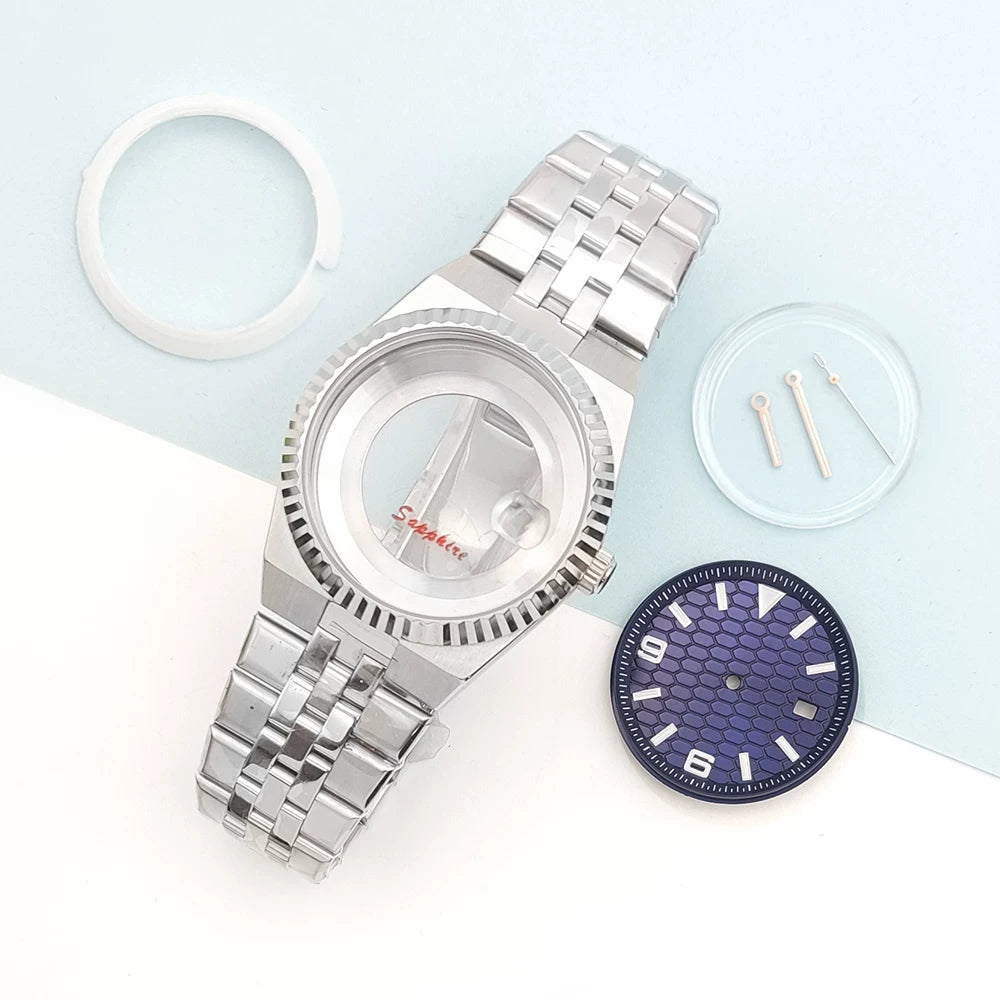 40MM Land-Dweller MOD Set watch case+ Dial Hands for NH35/36 movement sapphire glass 5ATM