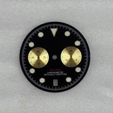 32.5mm Speedmaster VK64 Dial for quartz movement green luminous 2 eyes