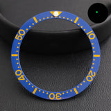 Watch bezel accessories 33.7mm * 27.5mm ceramic ring flat bottom bezel watch replacement accessories Skx13