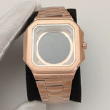 42mm Black Cubitus Watch Case gold rose gold two tones Glassback square case for 29.5mm dial NH35/36 movement Sapphire 5ATM