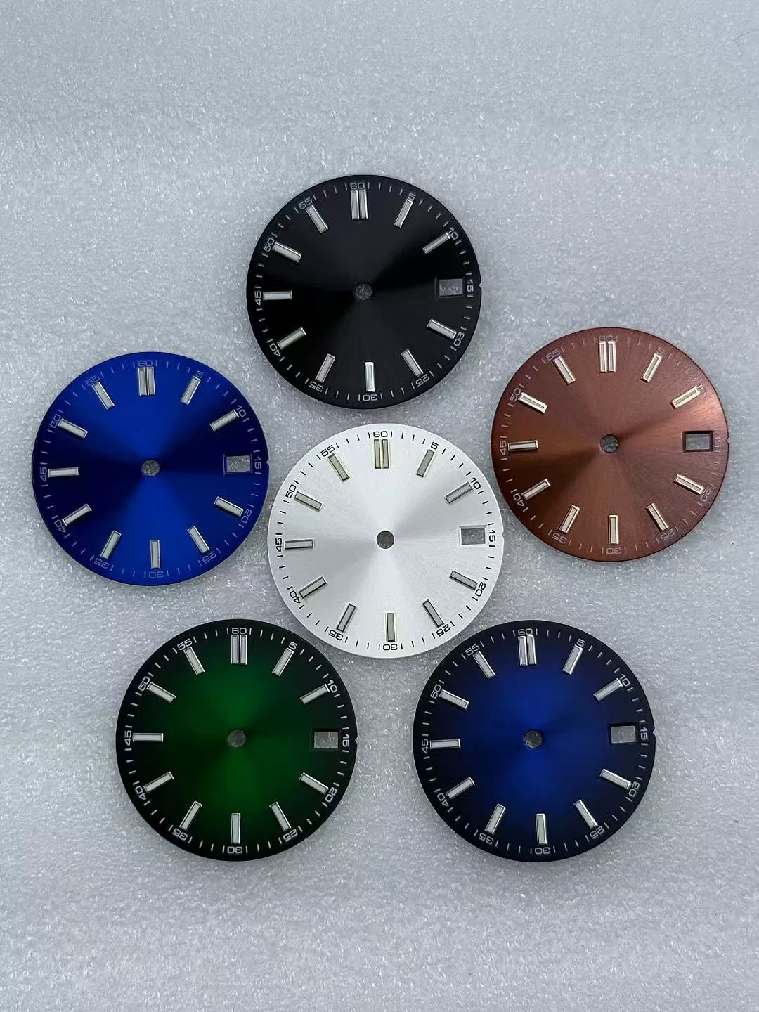 28.5mm double nail Dial with number minute mark Green luminous for NH35 movement