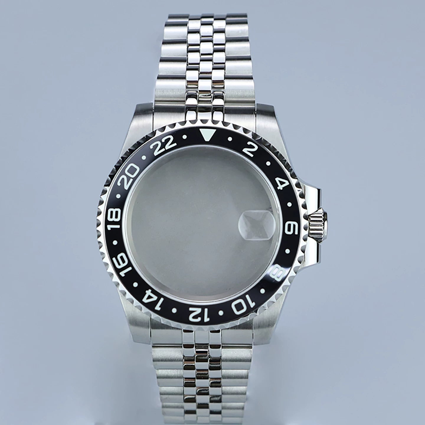 Premium Submariner Case GMT 40.5mm 316L Stainless Steel Case Sapphire Glass Enamel Bezel Blue Luminous for NH34 Movement