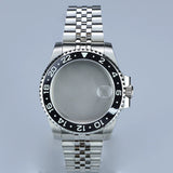 Premium Submariner Case GMT 40.5mm 316L Stainless Steel Case Sapphire Glass Enamel Bezel Blue Luminous for NH34 Movement