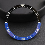 Watch bezel accessories 33.7mm * 27.5mm ceramic ring flat bottom bezel watch replacement accessories Skx13