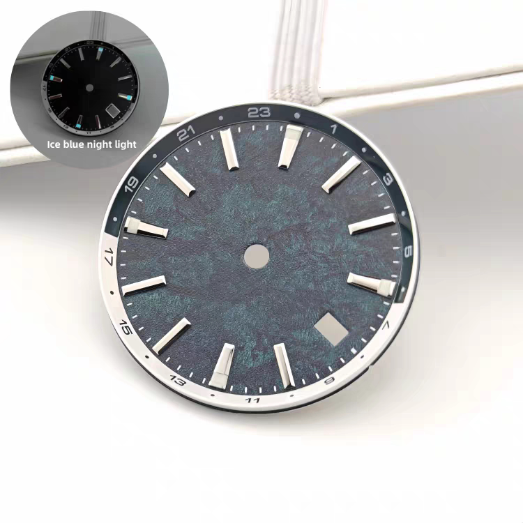 44mm GS Mod Dive Watch Case For NH34 NH35 36 with Tai Chi Bezel BGW9 Lume Sterile Dial Case Hands Ice Blue Luminous Mineral Glass