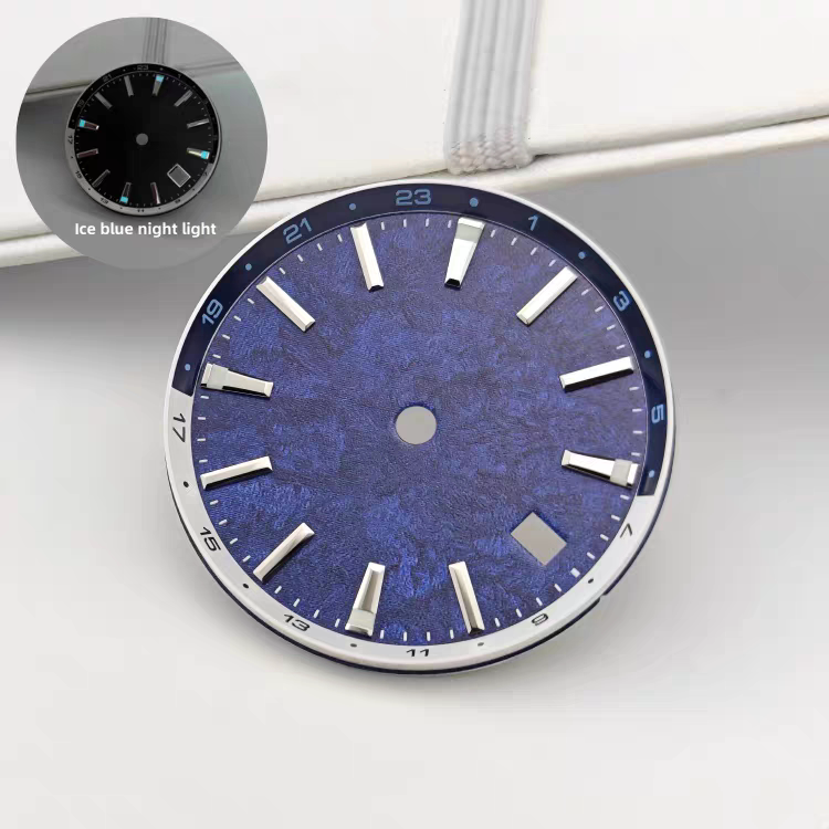 44mm GS Mod Dive Watch Case For NH34 NH35 36 with Tai Chi Bezel BGW9 Lume Sterile Dial Case Hands Ice Blue Luminous Mineral Glass