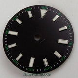 Sterile 29mm Watch Dial ETA2824 PT5000 NH35 Calendar Window Accessories Green Luminous 60 number